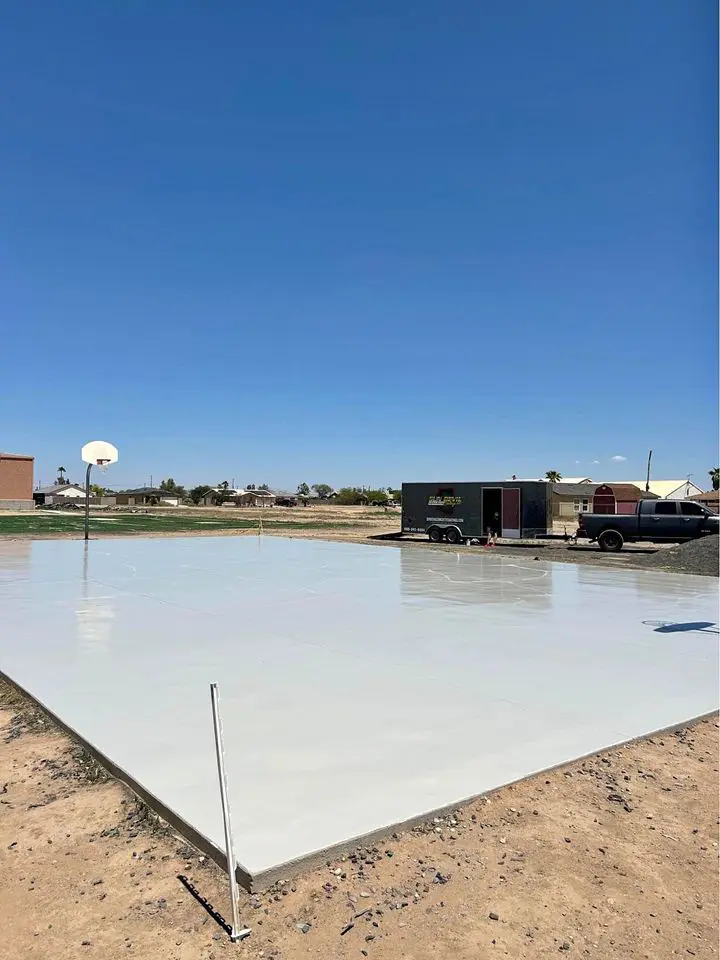 a restored concrete surface at a commercial site in Albuquerque